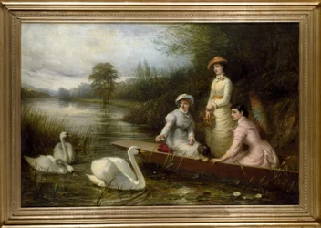 Thomas Brooks, Pets of our river / Gemälde, 1882